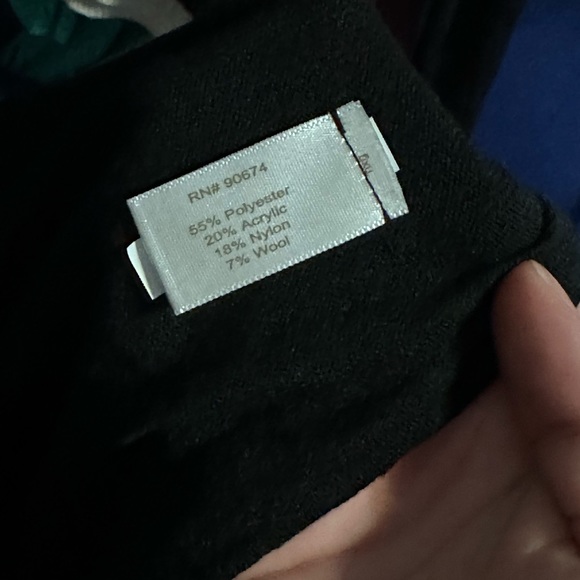 Boston Proper wool blend open front cold shoulder cardigan - Picture 3 of 5